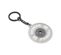MLWSKERTY Fitness Barbell Keychain Rubber Gym Key Rings with 45lb Weight Plate Simulation Dumbbell for Athletes Stylish Fitness Weight Charm