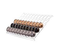 MLWSKERTY High Capacity Coffee Pods Organizers Clear Acrylic Storage Tray for Countertop Stability and Quick Maintenance Coffee Capsules Storage Tray with Sturdy Design