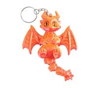 MLWSKERTY Llavero de dragón occidental de impreso en 3D seguro con articulada y soporte para llaves de para jugar y decorar de dragón ajustable