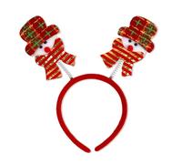 MLWSKERTY MerryChristmas - Diadema roja con moño de muñeco de nieve, accesorios para el cabello, accesorios para fiestas