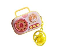 MLWSKERTY Miniature Cartoon Music Box Keychain with 2Song Playback and Recording Feature Easy Music Playback Keychains Accessory Mini Tape Recorder