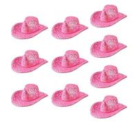 MLWSKERTY Miniature Glitters Hat Bottle Toppers for Decorations Party Supplies and Western Theme Accessories Mini Cowboy Hat Toppers