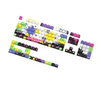 MLWSKERTY Original Height 130Key Translucent Keycaps with Side Engraving Backlitting For Customizing Mechanical Keyboards Backliting Compatible Keycaps