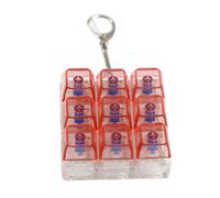 MLWSKERTY Portable 9 Key Keycaps Toy Switches Tester Keychain Tactiled Feedbacks For Anxieties Relief Office and Travel Transparent PC Keycap