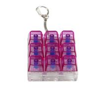 MLWSKERTY Portable 9 Key Keycaps Toy Switches Tester Keychain Tactiled Feedbacks For Anxieties Relief Office and Travel Transparent PC Keycap