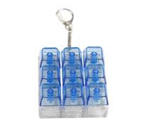 MLWSKERTY Portable 9 Key Keycaps Toy Switches Tester Keychain Tactiled Feedbacks For Anxieties Relief Office and Travel Transparent PC Keycap