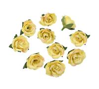 MLWSKERTY Premium Fabric Flower Heads Vintage Crafting For Wreaths Table Decor Bridal Party Decors Retro Style Rose Heads For Crafts