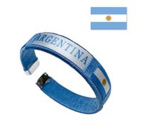 MLWSKERTY Pulsera de colores nacionales para fanáticos del fútbol, pulsera con banderas de país para entusiastas del fútbol