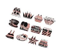 MLWSKERTY Rose Gold and Black Birthday Decoration Set Practical Wood Party Decoration Pendants For A Unique Birthday Celebration Durable Easy Install Decorations