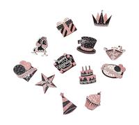 MLWSKERTY Rose Gold and Black Birthday Decoration Set Practical Wood Party Decoration Pendants For A Unique Birthday Celebration Durable Easy Install Decorations
