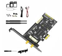 MLWSKERTY Tarjeta Adaptadora Eficiente PCIE A PCIE 1x MSATA A SATA3 para Integración Computadora Tarjeta Adaptadora De Computadora