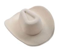MLWSKERTY Tiny Western Hat Embellishments Miniature Western Hat Ornament for Handmade Craft Clothing Decoration Sewing Accessories Parent Child Craft Activity Materials