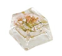 MLWSKKING Transluctes hechos a mano únicas Keycap de resina con detalle genuino flores secas para teclados mecánicos