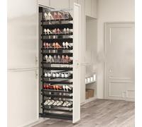 MLYAYE Estante para zapatos de gran capacidad que ahorra espacio, alto, de fácil movilidad, con riel deslizante de metal, estante extraíble(Depth-58cm/23'',14-layer)