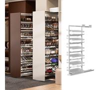 MLYAYE Organizador comercial grande oculto para zapatos, estante deslizable para zapatos, gabinete de acero metálico resistente(D-610mm/24in,H-1265mm/50in)
