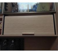 MLYAYE Persianas para armarios Puerta de Garaje de PVC con persiana y manija para electrodomésticos de Cocina. Kit de System de Puertas corredizas de persiana(100x130/39x51inch)