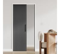 MLYAYE Puertas Plegables Puerta Acordeon Puerta Plegable de privacidad con Cierre magnético, Puertas retráctiles concertinarias de Panal de Abeja para Interior/Exterior(Dark Gray,WxH 190x200cm)