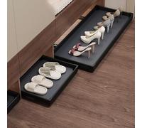 MLYAYE Zapatero extraíble integrado con deslizadores, organizador de almacenamiento pequeño y delgado debajo de la cama para zócalo(22x12in/560x310mm)