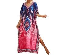 MlYJmer Atuendos de Playa para Mujeres Encubrimientos Maxi Vestido Traje de baño de Verano Talla Grande Vestido caftán de Playa