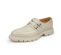 MlYJmer Beige,41 EU, Zapatos de Vestir Mocasines de Hebilla para Hombres, Sin Cordones, para Bodas, Negocios y Eventos Formales