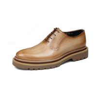 MlYJmer Beige,43.5 EU, Zapatos de Cuero para Hombre, Elegantes Oxfords Formales para Bodas, Negocios y Oficina, Zapatos de Vestir con Cordones