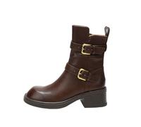 MlYJmer Botas de Caballero de Media Pantorrilla con tacón Grueso y Casual para Mujer,Marrón,39 EU