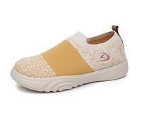 MlYJmer Mujer Mules Casual Zapatillas Planas Verano Mujer Lona Zapatos Cómodos,Amarillo,37 EU