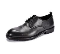MlYJmer Zapatos de Vestir de Cuero Oxford con Cordones para Hombres, Formales de Negocios,Negro,40 EU