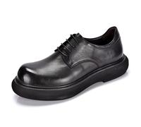 MlYJmer Zapatos de Vestir de Cuero Oxford con Cordones para Hombres, Formales de Negocios,Negro,43 EU