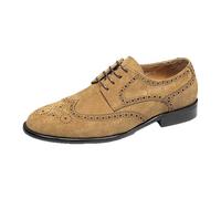 MlYJmer Zapatos Derby de Vestir de Cuero para Hombre Formales de Negocios Boda Fiesta Oxford,Amarillo,37 EU