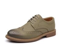 MlYJmer Zapatos Oxford Casual Brogue para Hombre Cómodos con Cordones