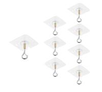Mlysnd 8 PCS Ganchos Adhesivos para Colgar, Ganchos sin Perforaciones Y sin Dejar Rastro, Ganchos de Techo con Anti-Gancho, Adecuados para Cocina, Baño, Balcón, Inodoro (Transparente)
