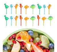 Mlysnd Mini púas de Frutas de Dinosaurio para niños pequeños de 18 Uds., púas Bonitas de Bento para Accesorios de decoración de Fiambrera