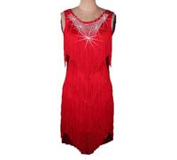 MLYYX Vestido de Competición de Danza de Salsa Latina Falda de Baile para Rumba Cha Cha Vestido de Baile sin Mangas,A,3XL