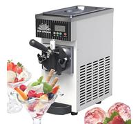 MLYYYDSS Máquina de Helados Comercial, Rendimiento de 4-5 kg/h, 450 W, para mostrador, de un Solo Sabor, con Pantalla táctil, Limpieza automática y preenfriado, para restaurantes y Bares White