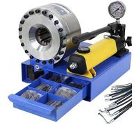 MLYYYDSS Máquina prensadora hidráulica Manual, opción para prensar Conjuntos de mangueras Trenzadas Simples y Dobles con diámetros de 0,24" a 0,98” (7 Juegos de Troqueles)