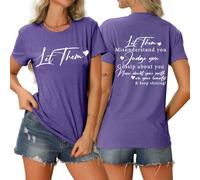 MLZHAN Arguing with Me is Pointless I Knew - Camisetas de manga corta para mujer, diseño de esqueleto de baile divertido, Púrpura 2, L