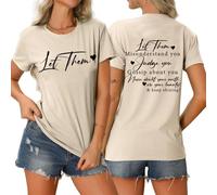 MLZHAN Arguing with Me is Pointless I Knew - Camisetas de manga corta para mujer, diseño de esqueleto de baile divertido, Beige, L