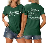 MLZHAN Arguing with Me is Pointless I Knew - Camisetas de manga corta para mujer, diseño de esqueleto de baile divertido, Verde(Vintage Green), L