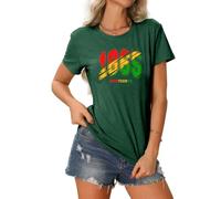 MLZHAN Camiseta del 17 de junio de 1865 para mujer Historia de los negros Vintage Tops casuales de verano afroamericanos, Verde Vintage, XXL