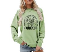 MLZHAN Sudadera de Jesucristo es el mismo ayer hoy y por siempre Hebreos 13:8 con estampado de flores para mujer cristiana, verde oliva, XXL