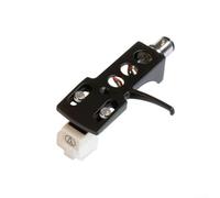 MM - Pastilla para fonotón con aguja de diamante para AT3600L, brazo de fibra de carbono, 20 Hz-20 kHz, tocadiscos LP (distancia entre orificios de 13 mm), color negro