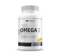 MM Supplements - Omega 3-120 Softgel de 1000 mg - con Aceite de Pescado - Mantiene el Funcionamiento Normal del Cerebro - Máxima concentración de EPA y DHA - Bote para 1-3 Meses