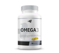 MM Supplements - Omega 3-90 softgels de 1000 mg - con Aceite de Pescado y Vitamina E - Mantiene el Funcionamiento Normal del Cerebro y Corazón - Máxima concentración de EPA y DHA - Mejor Absorción