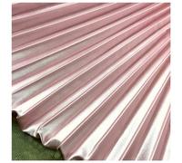 MM312AM - Tela plisada de satén rosa de 1 metro con textura a rayas para vestidos, faldas, material de costura, 59 pulgadas de ancho (rosa)