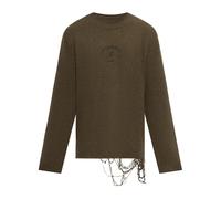 MM6 Maison Margiela - Jersey con borde crudo - Knitwear - Hombre - Verde - XL -