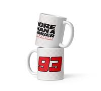 MM93. Moto Grand Prix. Campeón Mundial 2025. MORE THAN a NUMBER. Motociclismo. Taza de cerámica. Apta para microondas y lavavajillas. Sublimado por transferencia con insumos certificados. TAZ1315.