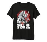 MMA Fighter Rhino Let No Man Stand Rinoceronte Artes Marciales Camiseta Premium