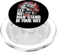 MMA Fighter Rhino Let No Man Stand Rinoceronte Artes Marciales PopSockets PopGrip para MagSafe