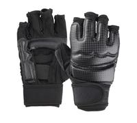 MMA Gloves, MMA Training Mitts, Black Lightweight Half Finger Grappling Gloves, Portable Design for Kickboxing, Sparring, Martial Arts, Muay Thai, Ideal Training